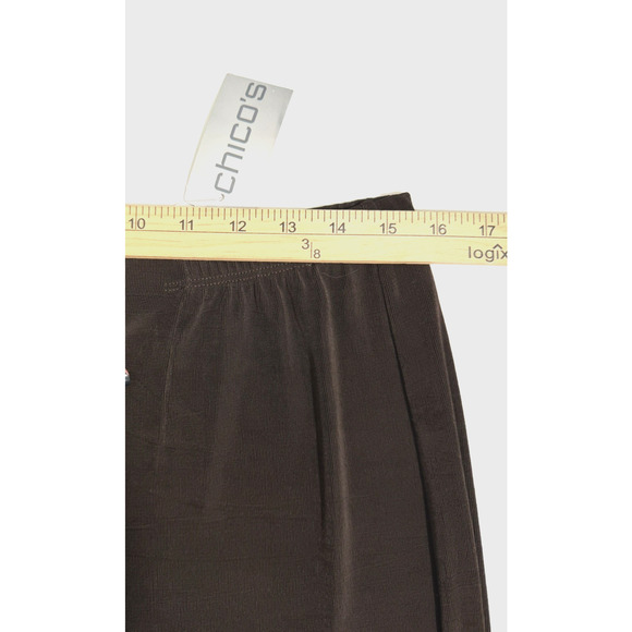 Chicos Travelers No Tummy Slinky Knit Pants Size 2 US 12/14 Chocolate USA New - Picture 3 of 11